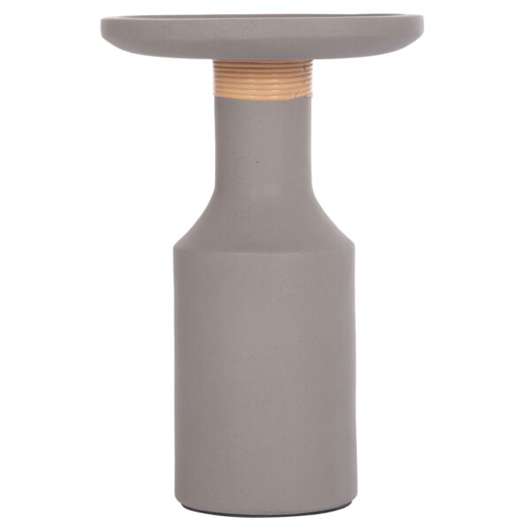 ΒΟΗΘΗΤΙΚΟ ΤΡΑΠΕΖΙ TRED(T) HM18169.03 FIBER CEMENT ΓΚΡΙ-ΦΥΣΙΚΟ RATTAN--Φ40x61Υεκ. (x1) - Image 3