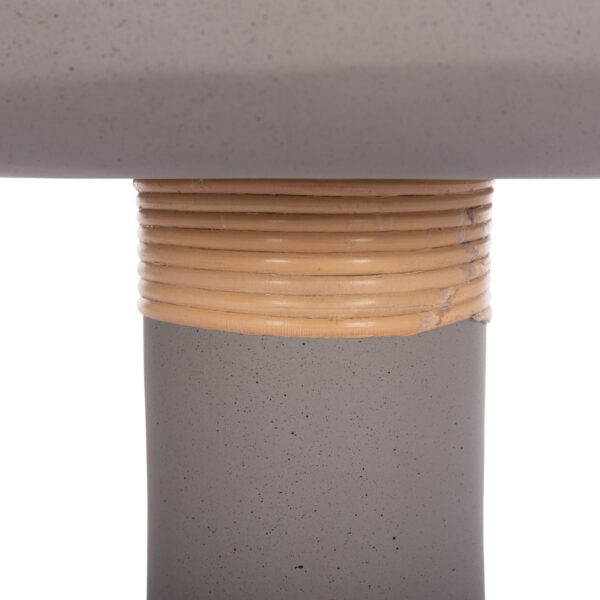 ΒΟΗΘΗΤΙΚΟ ΤΡΑΠΕΖΙ TRED(T) HM18169.03 FIBER CEMENT ΓΚΡΙ-ΦΥΣΙΚΟ RATTAN--Φ40x61Υεκ. (x1) - Image 5