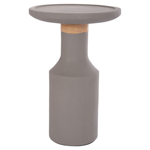 ΒΟΗΘΗΤΙΚΟ ΤΡΑΠΕΖΙ TRED(T) HM18169.03 FIBER CEMENT ΓΚΡΙ-ΦΥΣΙΚΟ RATTAN--Φ40x61Υεκ. (x1) - Image 8