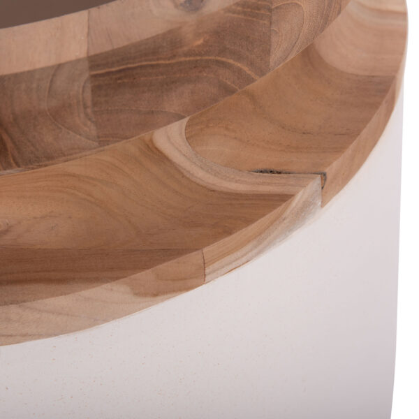 ΔΙΑΚΟΣΜΗΤΙΚΟ ΒΑΖΟ ΔΑΠΕΔΟΥ LINTER HM4662.02L FIBER CEMENT ΛΕΥΚΟ--ΞΥΛΟ ΤΕΑΚ Φ41x47Υεκ. (x1) - Image 6