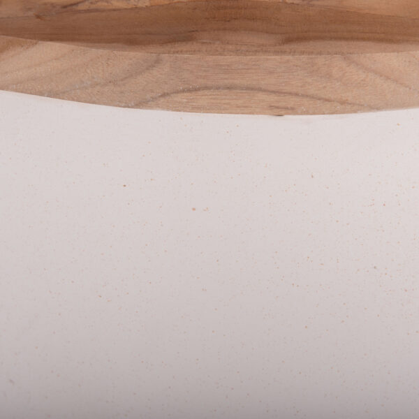 ΔΙΑΚΟΣΜΗΤΙΚΟ ΒΑΖΟ ΔΑΠΕΔΟΥ LINTER HM4662.02L FIBER CEMENT ΛΕΥΚΟ--ΞΥΛΟ ΤΕΑΚ Φ41x47Υεκ. (x1) - Image 9