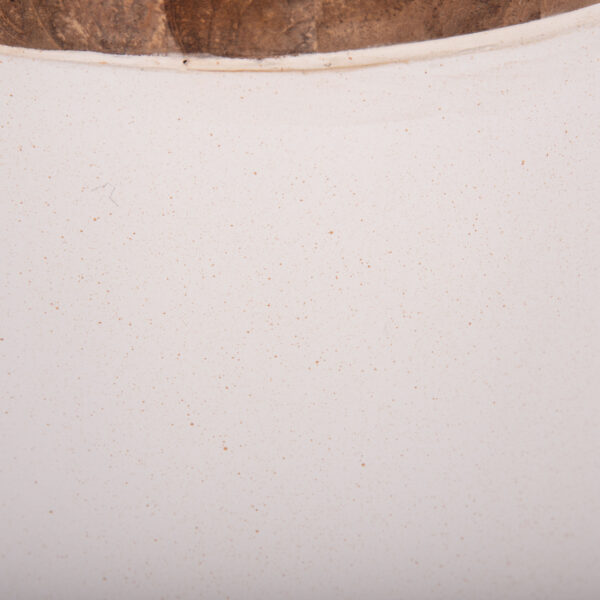 ΔΙΑΚΟΣΜΗΤΙΚΟ ΒΑΖΟ ΔΑΠΕΔΟΥ LINTER HM4662.02S FIBER CEMENT ΛΕΥΚΟ--ΞΥΛΟ ΤΕΑΚ Φ34x60Υεκ. (x1) - Image 6