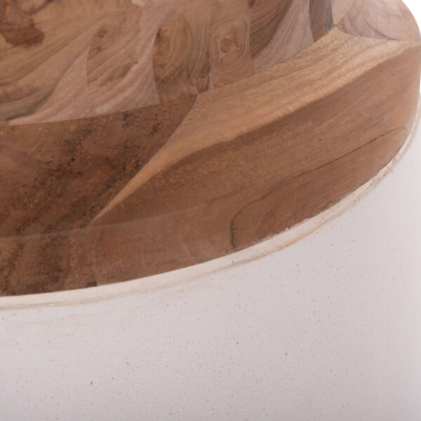 ΔΙΑΚΟΣΜΗΤΙΚΟ ΒΑΖΟ ΔΑΠΕΔΟΥ LINTER HM4662.02S FIBER CEMENT ΛΕΥΚΟ--ΞΥΛΟ ΤΕΑΚ Φ34x60Υεκ. (x1) - Image 8