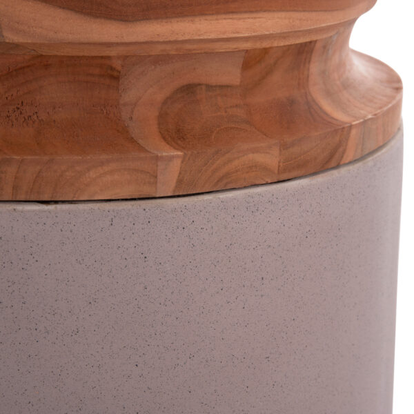 ΔΙΑΚΟΣΜΗΤΙΚΟ ΒΑΖΟ ΔΑΠΕΔΟΥ LINTER HM4662.05L FIBER CEMENT ΓΚΡΙ ΜΑΤ--ΞΥΛΟ ΤΕΑΚ Φ41x47Υεκ (x1) - Image 6