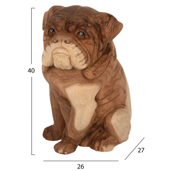ΔΙΑΚΟΣΜΗΤΙΚΟ ΔΑΠΕΔΟΥ DOZER BULLDOG ΞΥΛO SUAR ΣΕ ΦΥΣΙΚΟ ΧΡΩΜΑ HM7924 26x27x40Y εκ. (x1) - Image 2