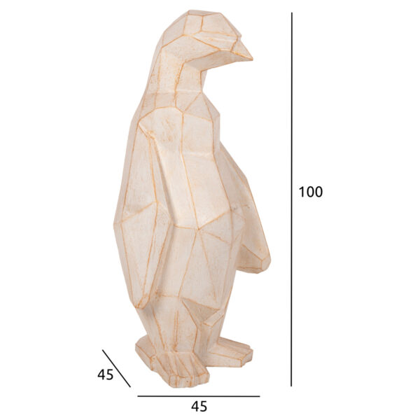 ΔΙΑΚΟΣΜΗΤΙΚΟ ΔΑΠΕΔΟΥ PENGUIN HM7916 GRC ΣΕ ΛΕΥΚΗ ΠΑΤΙΝΑ ΜΕ ΧΡΥΣΕΣ ΛΕΠΤΟΜΕΡΕΙΕΣ 45x45x100Υεκ. (x1) - Image 2