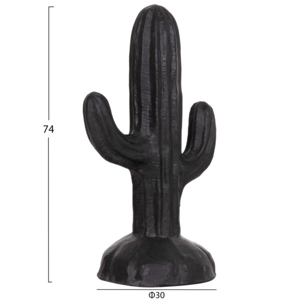 ΔΙΑΚΟΣΜΗΤΙΚΟΣ ΚΑΚΤΟΣ ΔΑΠΕΔΟΥ CACTUS HM4386.01S ΓΥΨΟΣ ΣΕ ΜΑΥΡΟ 42x30x74Υεκ. (x1) - Image 2