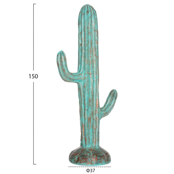 ΔΙΑΚΟΣΜΗΤΙΚΟΣ ΚΑΚΤΟΣ ΔΑΠΕΔΟΥ CACTUS HM4386.03L ΓΥΨΟΣ ΣΕ ΤΙΡΚΟΥΑΖ 63x37x150Υεκ. (x1) - Image 2