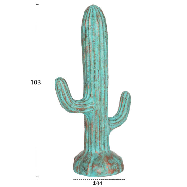 ΔΙΑΚΟΣΜΗΤΙΚΟΣ ΚΑΚΤΟΣ ΔΑΠΕΔΟΥ CACTUS HM4386.03M ΓΥΨΟΣ ΣΕ ΤΙΡΚΟΥΑΖ 54x34x103Υεκ. (x1) - Image 2