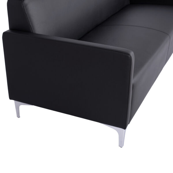 ΚΑΝΑΠΕΣ 3ΘΕΣΙΟΣ NELLIE HM3159.31 ΜΕ ΜΑΥΡΟ PU 163x71x71Υ εκ. (x1) - Image 7