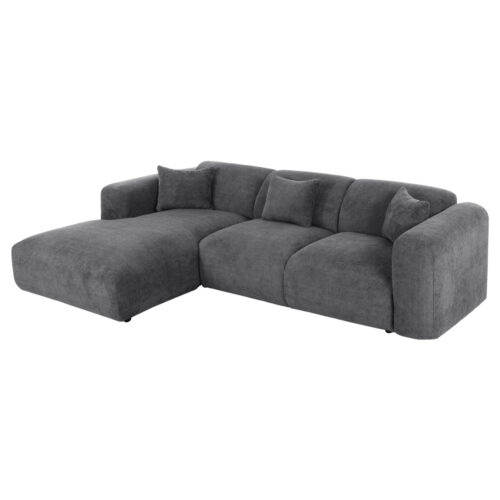 ΚΑΝΑΠΕΣ ΓΩΝΙΑ (ΑΡΙΣΤΕΡΗ) BRICKEN HM3275.04L ΑΝΘΡΑΚΙ ΥΦΑΣΜΑ 110-282x98-160x72Υεκ. (x1)