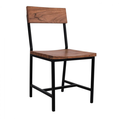 ΚΑΡΕΚΛΑ ΑΠΟ ΜΕΤΑΛΛΟ ΚΑΙ ΜΑΣΙΦ ΞΥΛΟ ΑΚΑΚΙΑΣ ΦΥΣΙΚΟ 45,5x43,5x85,5Υεκ.HM8179.11 (x2)