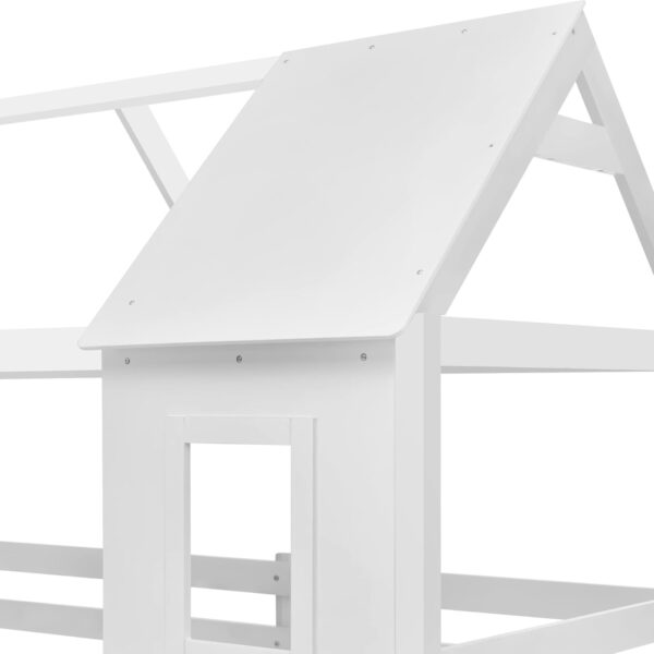 ΠΑΙΔΙΚΗ ΚΟΥΚΕΤΑ ΣΠΙΤΑΚΙ  τ.MONTESSORI HOOD HM705.03 ΞΥΛΟ ΠΕΥΚΟΥ ΣΕ ΛΕΥΚΟ-ΣΤΡΩΜΑΤΑ 190x90εκ (x1) - Image 10