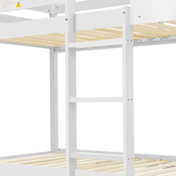 ΠΑΙΔΙΚΗ ΚΟΥΚΕΤΑ ΣΠΙΤΑΚΙ  τ.MONTESSORI HOOD HM705.03 ΞΥΛΟ ΠΕΥΚΟΥ ΣΕ ΛΕΥΚΟ-ΣΤΡΩΜΑΤΑ 190x90εκ (x1) - Image 11