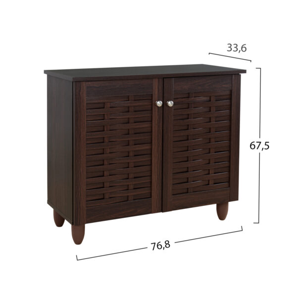 ΠΑΠΟΥΤΣΟΘΗΚΗ-ΝΤΟΥΛΑΠΙ ΞΥΛΙΝΗ CASSIOPE HM2208.01 WENGE 77Χ34Χ67.5Υεκ. (x1) - Image 2
