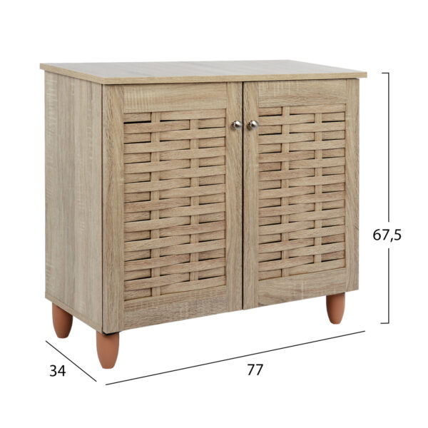 ΠΑΠΟΥΤΣΟΘΗΚΗ-ΝΤΟΥΛΑΠΙ ΞΥΛΙΝΗ CASSIOPE HM2208.02 SONAMA 77Χ34Χ67.5Υεκ. (x1) - Image 2