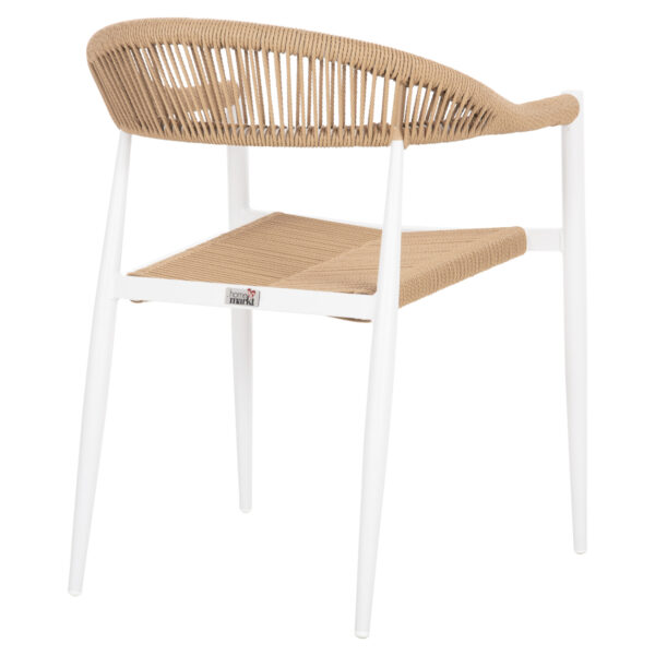 ΠΟΛΥΘΡΟΝΑ ΑΛΟΥΜΙΝΙΟΥ GRET HM5854.01 ΛΕΥΚΗ PE RATTAN ΜΠΕΖ 56x55,5x78Υεκ. (x1) - Image 5