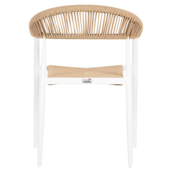 ΠΟΛΥΘΡΟΝΑ ΑΛΟΥΜΙΝΙΟΥ GRET HM5854.01 ΛΕΥΚΗ PE RATTAN ΜΠΕΖ 56x55,5x78Υεκ. (x1) - Image 6