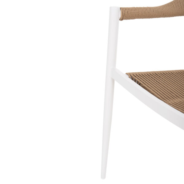 ΠΟΛΥΘΡΟΝΑ ΑΛΟΥΜΙΝΙΟΥ GRET HM5854.01 ΛΕΥΚΗ PE RATTAN ΜΠΕΖ 56x55,5x78Υεκ. (x1) - Image 9