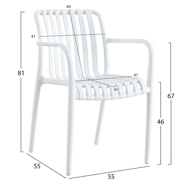 ΠΟΛΥΘΡΟΝΑ ΠΟΛΥΠΡΟΠΥΛΕΝΙΟΥ TIPPY HM5940.01 ΛΕΥΚΗ 55x55x81Υεκ. (x1) - Image 2