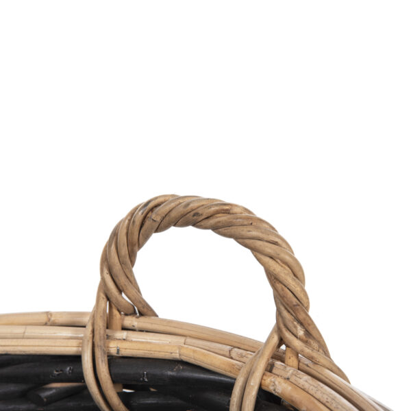 ΣΕΤ 2 ΚΑΛΑΘΙΑ POTTS HM4379 ΜΑΥΡO&ΦΥΣΙΚΟ ΧΡΩΜΑ- CL RATTAN Φ61+Φ45εκ. (x1) - Image 6