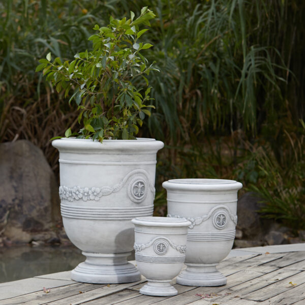 ΣΕΤ 3ΤΜΧ ΓΛΑΣΤΡΕΣ ΜΕ ΑΝΑΓΛΥΦΟ GARDENER HM4729 FIBERCLAY-ΣΕ ΥΠΟΛΕΥΚΟ Φ58x72.5Υεκ (x1) - Image 2
