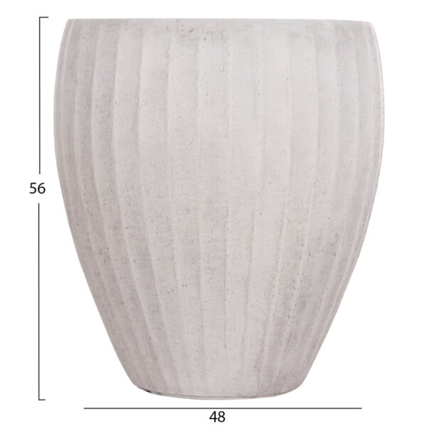 ΣΕΤ 3ΤΜΧ ΓΛΑΣΤΡΕΣ ΣΤΡΟΓΓΥΛΕΣ ΣΕΙΡΑ GARDENER HM4728 FIBERCLAY-ΧΡΩΜΑ CEMENT Φ48x56Υεκ (x1) - Image 2