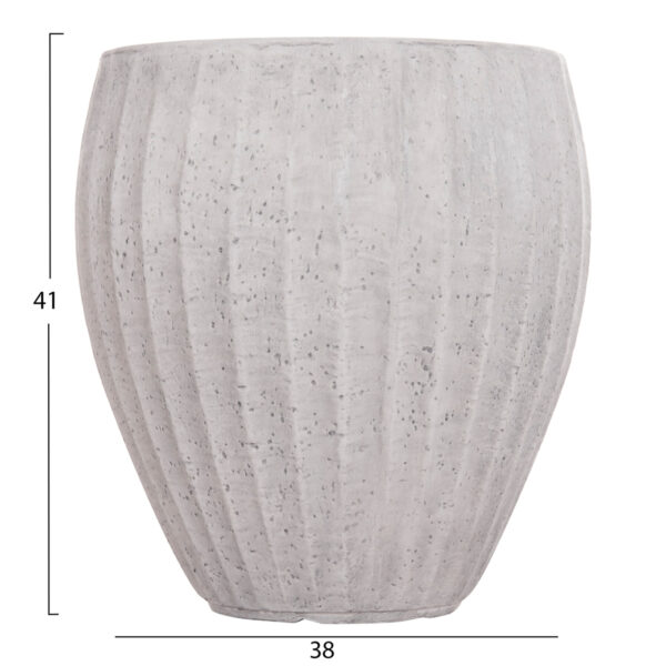 ΣΕΤ 3ΤΜΧ ΓΛΑΣΤΡΕΣ ΣΤΡΟΓΓΥΛΕΣ ΣΕΙΡΑ GARDENER HM4728 FIBERCLAY-ΧΡΩΜΑ CEMENT Φ48x56Υεκ (x1) - Image 3