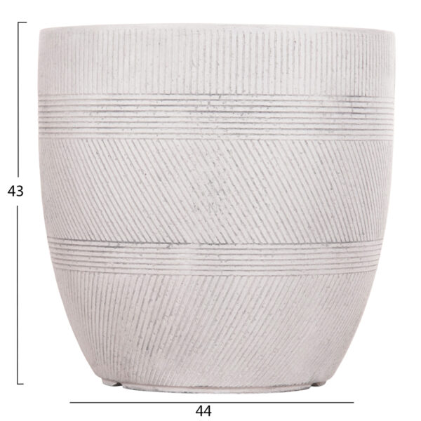 ΣΕΤ 4ΤΜΧ ΓΛΑΣΤΡΕΣ ΣΤΡΟΓΓΥΛΕΣ ΣΕΙΡΑ GARDENER HM4719 FIBERCLAY-ΧΡΩΜΑ CEMENT Φ44x43Υεκ (x1) - Image 3