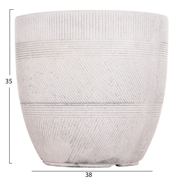 ΣΕΤ 4ΤΜΧ ΓΛΑΣΤΡΕΣ ΣΤΡΟΓΓΥΛΕΣ ΣΕΙΡΑ GARDENER HM4719 FIBERCLAY-ΧΡΩΜΑ CEMENT Φ44x43Υεκ (x1) - Image 4