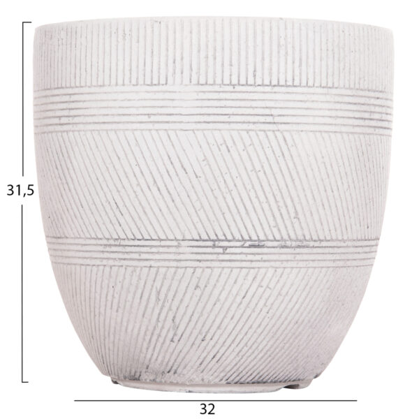 ΣΕΤ 4ΤΜΧ ΓΛΑΣΤΡΕΣ ΣΤΡΟΓΓΥΛΕΣ ΣΕΙΡΑ GARDENER HM4719 FIBERCLAY-ΧΡΩΜΑ CEMENT Φ44x43Υεκ (x1) - Image 5