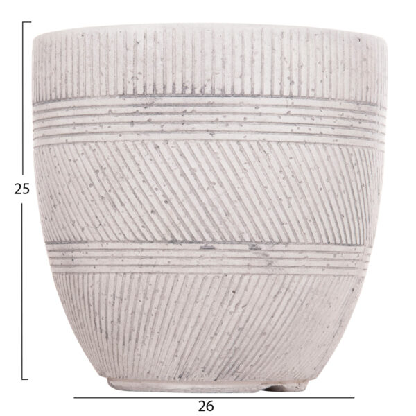 ΣΕΤ 4ΤΜΧ ΓΛΑΣΤΡΕΣ ΣΤΡΟΓΓΥΛΕΣ ΣΕΙΡΑ GARDENER HM4719 FIBERCLAY-ΧΡΩΜΑ CEMENT Φ44x43Υεκ (x1) - Image 6