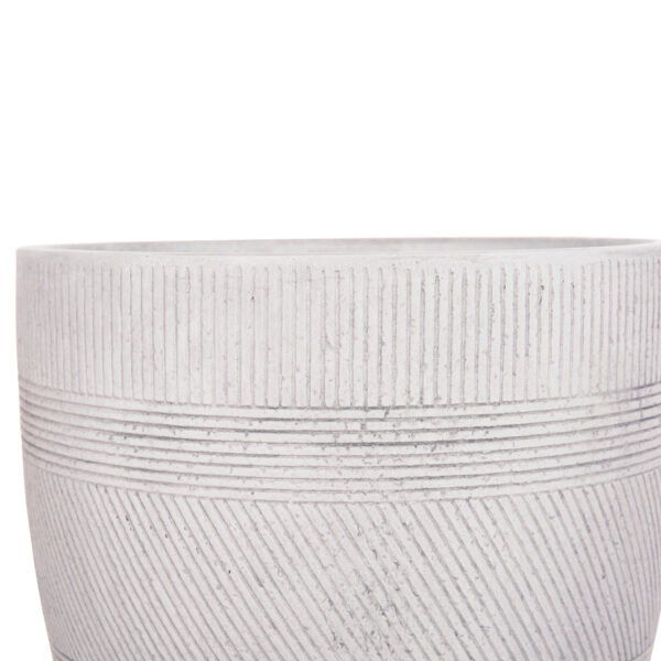 ΣΕΤ 4ΤΜΧ ΓΛΑΣΤΡΕΣ ΣΤΡΟΓΓΥΛΕΣ ΣΕΙΡΑ GARDENER HM4719 FIBERCLAY-ΧΡΩΜΑ CEMENT Φ44x43Υεκ (x1) - Image 9