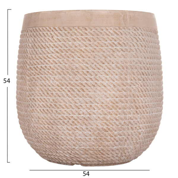 ΣΕΤ 4ΤΜΧ ΓΛΑΣΤΡΕΣ ΣΤΡΟΓΓΥΛΕΣ GARDENER HM4722 FIBERCLAY--IVORY CEMENT Φ54x54Υεκ (x1) - Image 3