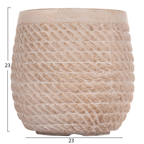ΣΕΤ 4ΤΜΧ ΓΛΑΣΤΡΕΣ ΣΤΡΟΓΓΥΛΕΣ GARDENER HM4722 FIBERCLAY--IVORY CEMENT Φ54x54Υεκ (x1) - Image 6