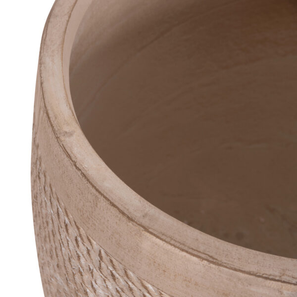 ΣΕΤ 4ΤΜΧ ΓΛΑΣΤΡΕΣ ΣΤΡΟΓΓΥΛΕΣ GARDENER HM4722 FIBERCLAY--IVORY CEMENT Φ54x54Υεκ (x1) - Image 9