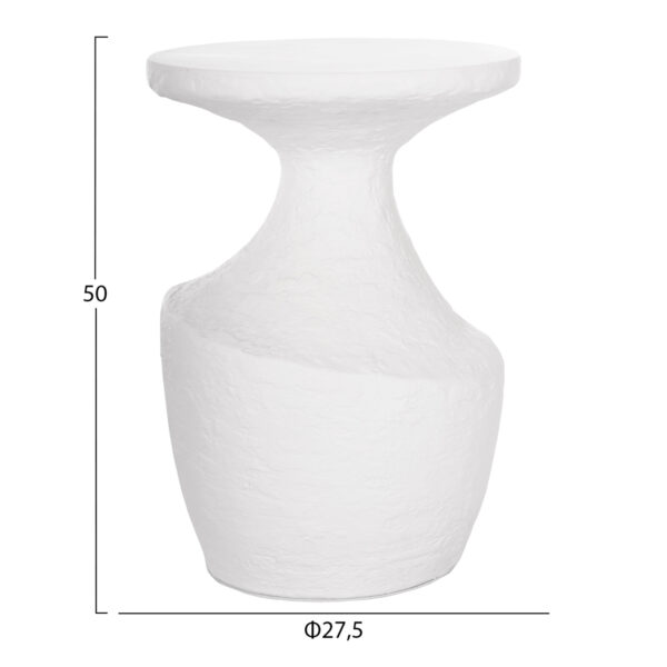 ΣΕΤ ΒΟΗΘΗΤΙΚΑ ΤΡΑΠΕΖΙΑ REBON 2ΤΜΧ HM21137.02 FIBER CEMENT ΣΕ ΛΕΥΚΟ--Φ40εκ & Φ27,5εκ (x1) - Image 3