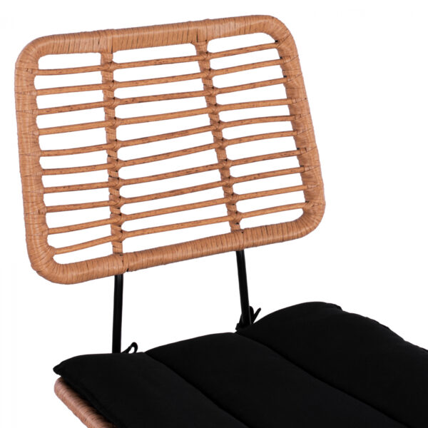 ΣΚΑΜΠΟ ΜΕΣΑΙΟΥ ΥΨΟΥΣ ALLEGRA HM5644 ΜΕΤΑΛΛΙΚΟ ΜΕ WICKER ΣΕ ΜΠΕΖ ΑΠΟΧΡΩΣΗ 55x56x107 εκ. (x1) - Image 7
