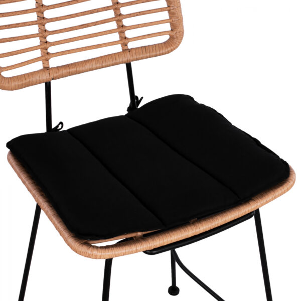 ΣΚΑΜΠΟ ΜΕΣΑΙΟΥ ΥΨΟΥΣ ALLEGRA HM5644 ΜΕΤΑΛΛΙΚΟ ΜΕ WICKER ΣΕ ΜΠΕΖ ΑΠΟΧΡΩΣΗ 55x56x107 εκ. (x1) - Image 8