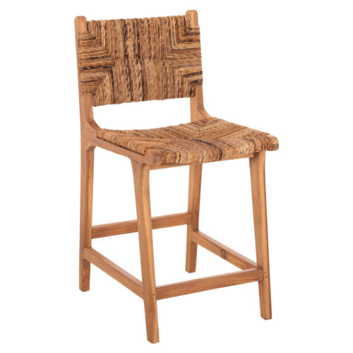 ΣΚΑΜΠΟ ΜΠΑΡ WALTER HM9842 ΞΥΛO TEAK ΣΕ ΦΥΣΙΚΟ-ΨΑΘΑ 46x55x96Υεκ. (x1)