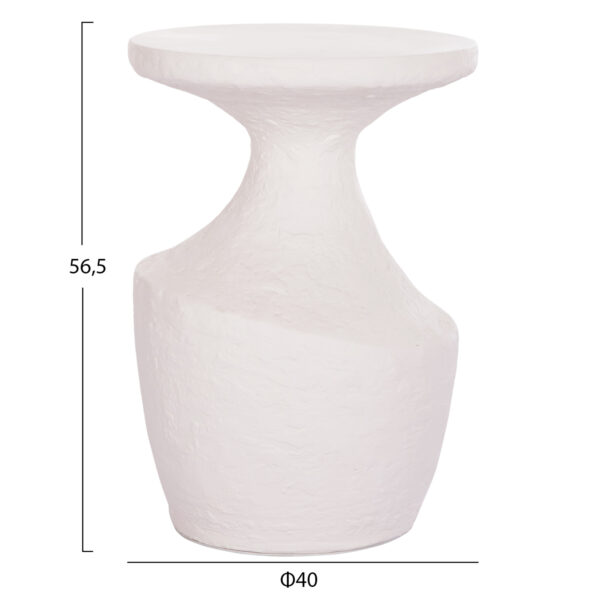 ΤΡΑΠΕΖΙ ΒΟΗΘΗΤΙΚΟ REBON HM18156.02L FIBER CEMENT ΣΕ ΛΕΥΚΟ--Φ40x56.5Υεκ. (x1) - Image 2