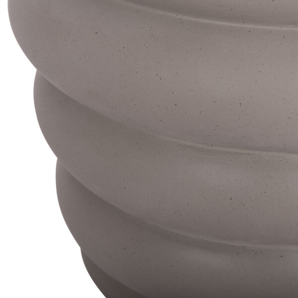 ΤΡΑΠΕΖΙ ΒΟΗΘΗΤΙΚΟ PUFFAT HM18172.03 FIBER CEMENT ΓΚΡΙ- ΞΥΛΟ TEAK TOP Φ45x46Υεκ. (x1) - Image 6