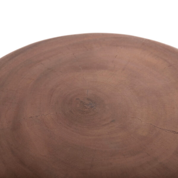 ΤΡΑΠΕΖΙ ΒΟΗΘΗΤΙΚΟ PUFFAT HM18172.03 FIBER CEMENT ΓΚΡΙ- ΞΥΛΟ TEAK TOP Φ45x46Υεκ. (x1) - Image 8