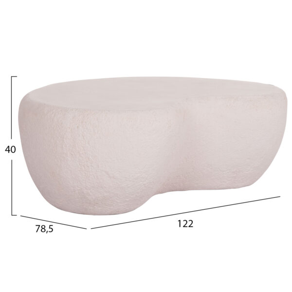 ΤΡΑΠΕΖΙ ΣΑΛΟΝΙΟΥ GERSON HM18151.02L FIBER CEMENT ΣΕ ΛΕΥΚΟ--122x78,5x40Υεκ. (x1) - Image 2