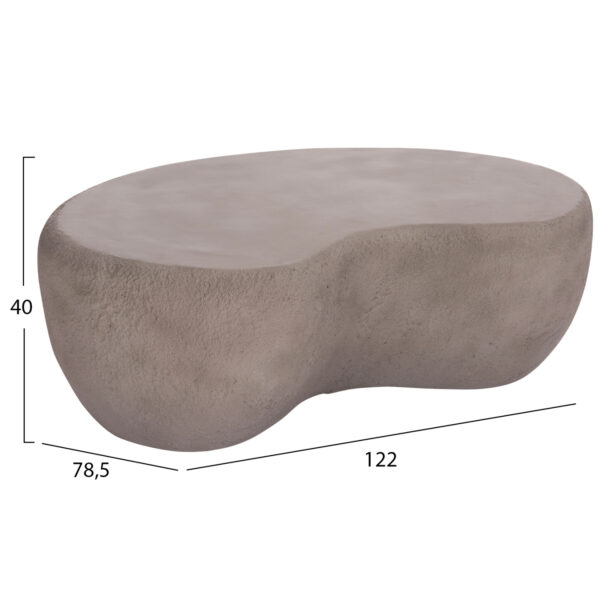 ΤΡΑΠΕΖΙ ΣΑΛΟΝΙΟΥ GERSON HM18151.03L FIBER CEMENT ΣΕ ΓΚΡΙ--122x78,5x40Υεκ. (x1) - Image 2