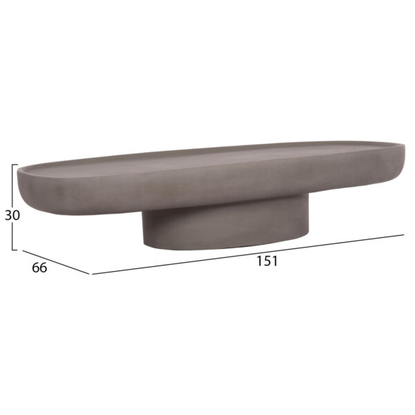 ΤΡΑΠΕΖΙ ΣΑΛΟΝΙΟΥ DESSY HM18153.03 FIBER CEMENT ΣΕ ΓΚΡΙ--151x66x30Υεκ. (x1) - Image 2