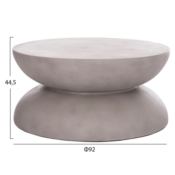 ΤΡΑΠΕΖΙ ΣΑΛΟΝΙΟΥ ANNA HM18158.03 FIBER CEMENT ΣΕ ΓΚΡΙ--Φ92x44.5Υεκ (x1) - Image 2