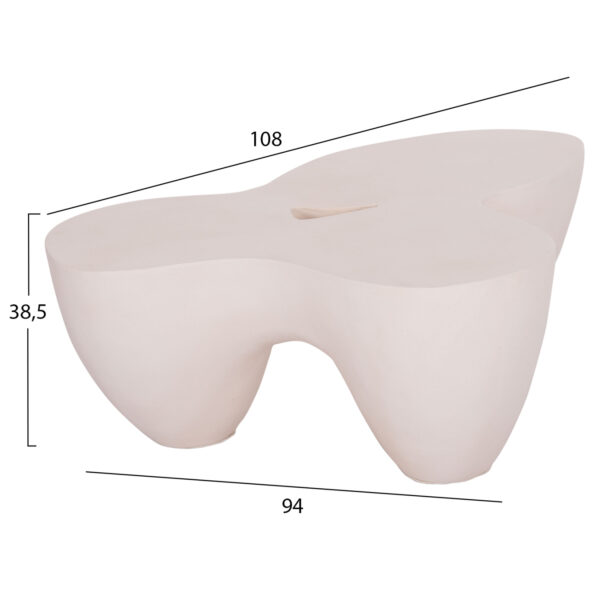 ΤΡΑΠΕΖΙ ΣΑΛΟΝΙΟΥ SALLEN HM18161.02 FIBER CEMENT ΣΕ ΛΕΥΚΟ--108x94x38,5Υεκ. (x1) - Image 2