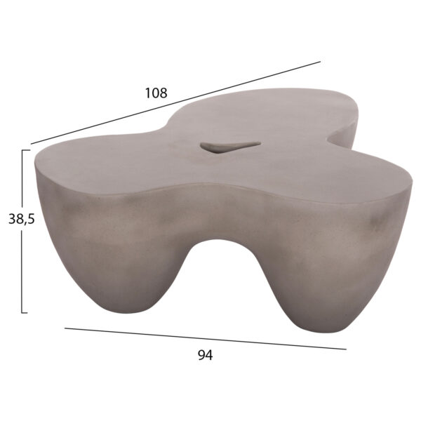ΤΡΑΠΕΖΙ ΣΑΛΟΝΙΟΥ SALLEN HM18161.03 FIBER CEMENT ΣΕ ΓΚΡΙ--108x94x38,5Υεκ. (x1) - Image 2