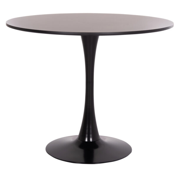 ΤΡΑΠΕΖΙ ΣΤΡΟΓΓΥΛΟ BROLIN HM18141.02 MDF TOP-ΒΑΣΗ ΜΕΤΑΛΛΙΚΗ--ΜΑΥΡΟ Φ90x73Υεκ (x1) - Image 8